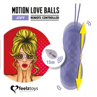 FEELZTOYS Jivy - akkus, rádiós, vízálló, lökő vibrációs tojás (lila) 36051 termék bemutató kép