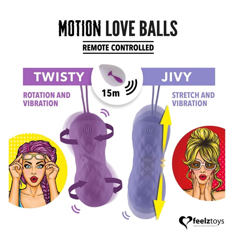 FEELZTOYS Jivy - rádiós lökő vibrációs tojás (lila) 101352 termék bemutató kép