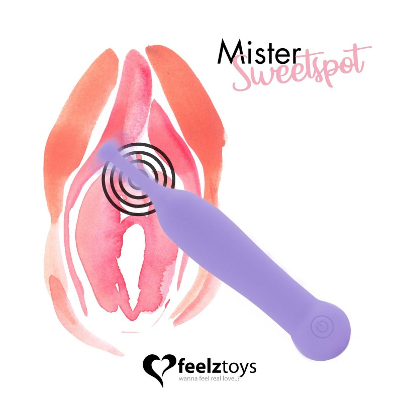 FEELZTOYS Mister Sweetspot - akkus, vízálló csiklóvibrátor (lila) 36061 termék bemutató kép