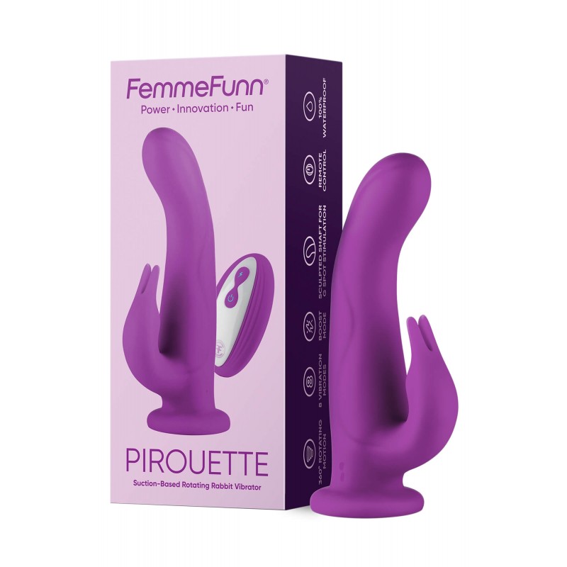 FemmeFunn Pirouette - akkus, rádiós, prémium vibrátor (lila) 77672 termék bemutató kép