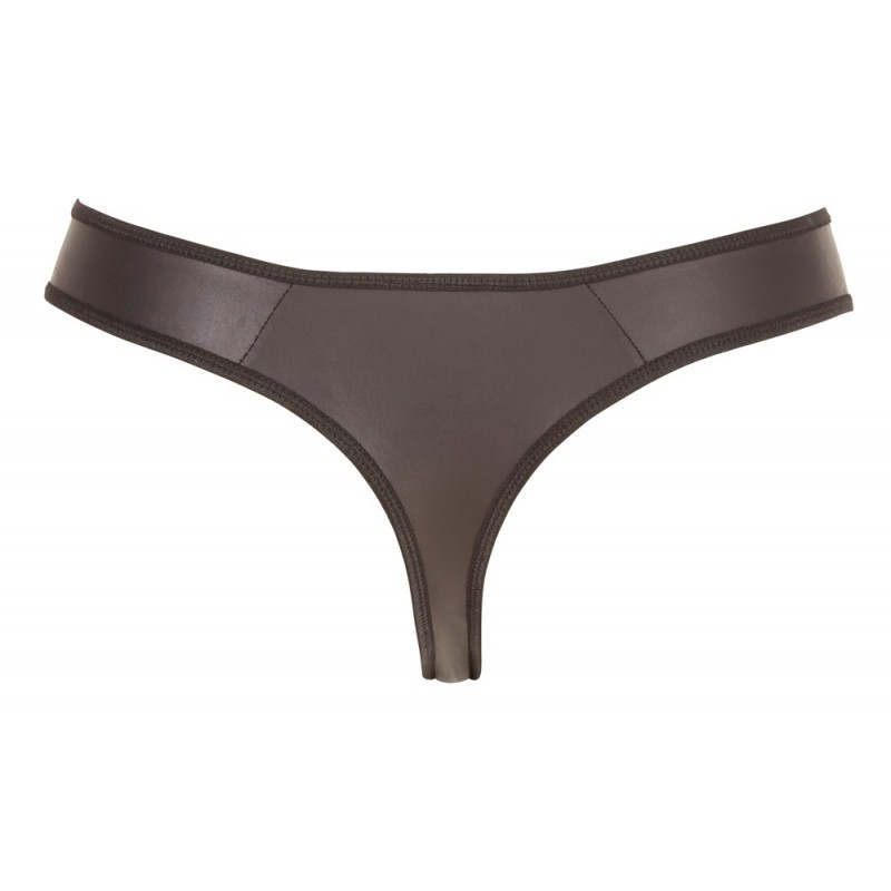 Fényes férfi tanga átlátszó betéttel (fekete) 79088 termék bemutató kép