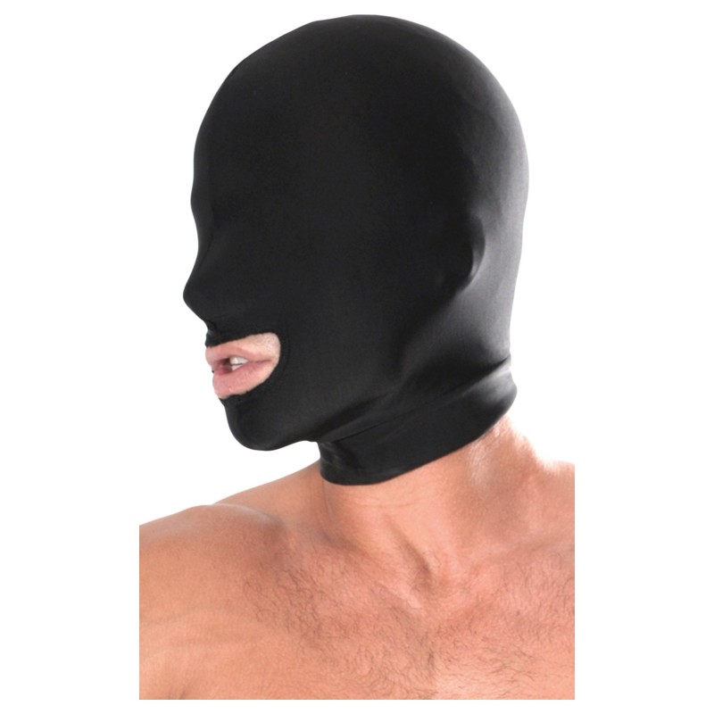 Fetish Fantasy - bondage fejmaszk szájnyílással orálszexhez (fekete) 166224 termék bemutató kép