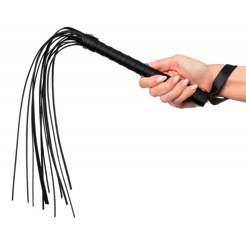 Pipedream - Fetish Fantasy Deluxe Cat-O-Nine - korbács - fekete (65cm) 132039 termék bemutató kép