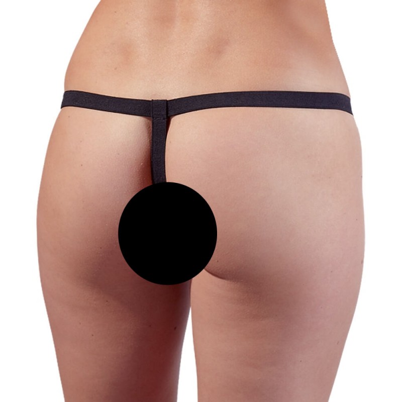 Fetish - szegecses, láncos, fekete tanga (S-L) 64848 termék bemutató kép
