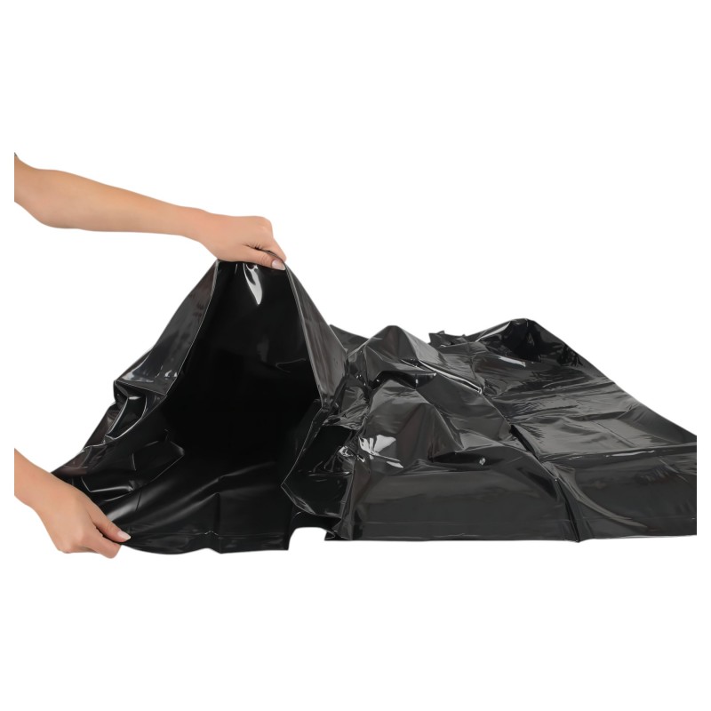 Fetish - Vinyl szex ágynemű (fekete, 135 × 200 cm) 140219 termék bemutató kép