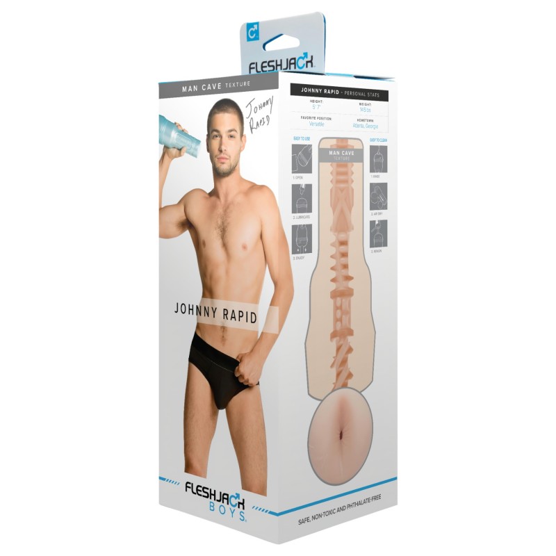 Fleshjack Johnny Rapid Man - élethű anál maszturbátor (testszínű) 165844 termék bemutató kép
