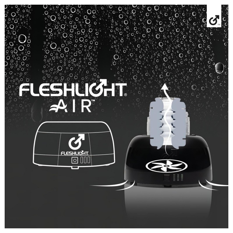Fleshlight Air - automata maszturbátor szárító (fekete) 145100 termék bemutató kép