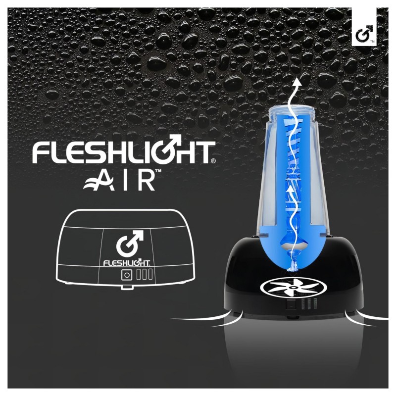 Fleshlight Air - automata maszturbátor szárító (fekete) 145101 termék bemutató kép