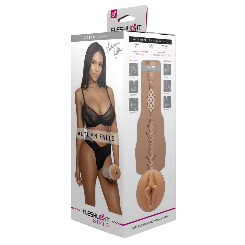 Fleshlight Autumn Falls Cream - élethű vagina maszturbátor (testszínű) 158898 termék bemutató kép