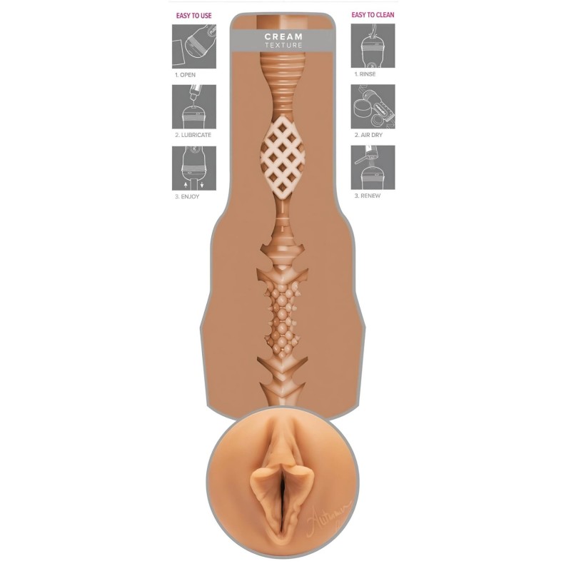 Fleshlight Autumn Falls Cream - élethű vagina maszturbátor (testszínű) 158900 termék bemutató kép