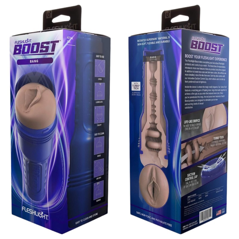 Fleshlight Boost Bang - élethű műpunci maszturbátor (testszínű) 141910 termék bemutató kép
