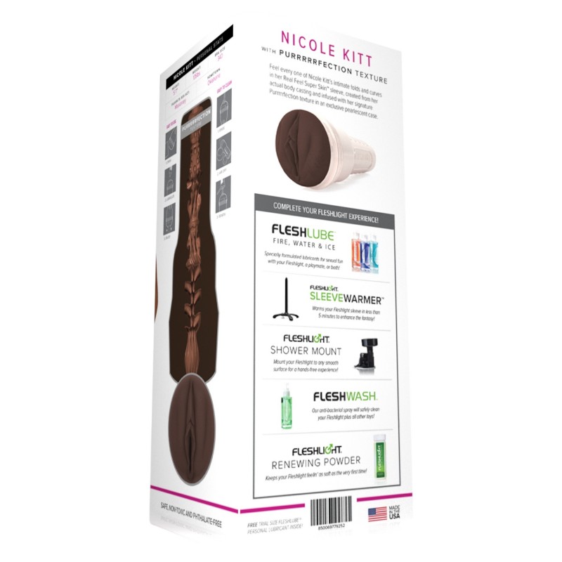 Fleshlight Nicole Kitt Purrrrrfection - maszturbátor - vagina 145131 termék bemutató kép