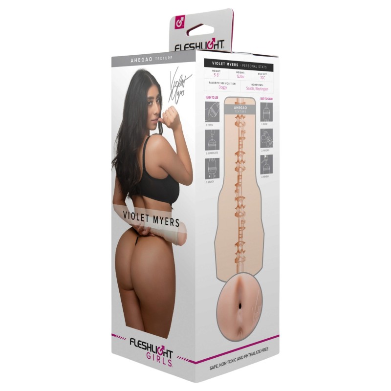 Fleshlight Girls Violet Myers Ahegao - élethű popsi maszturbátor (testszínű) 170758 termék bemutató kép
