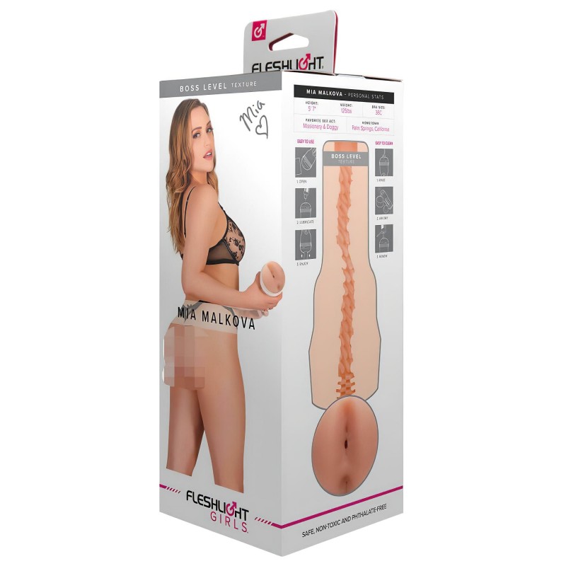 Fleshlight Mia Malkova Boss - élethű popsi maszturbátor (natúr) 113179 termék bemutató kép