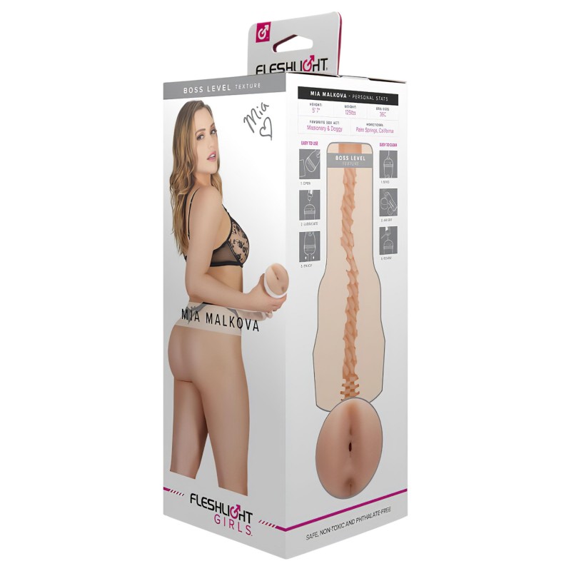 Fleshlight Mia Malkova Boss - élethű popsi maszturbátor (testszínű) 141665 termék bemutató kép