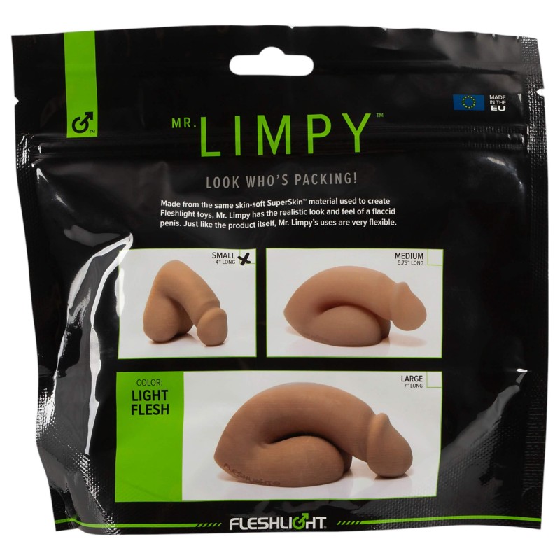 Fleshlight - Mr. Limpy - kis élethű dildó, puha műpénisz (testszínű) 161050 termék bemutató kép