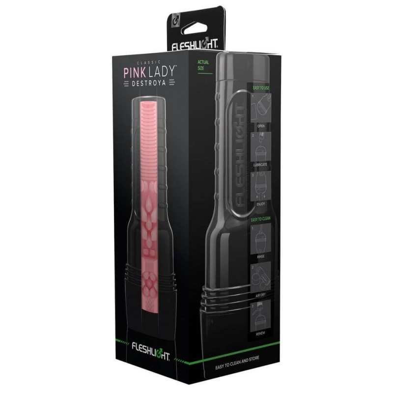 Fleshlight Pink Lady Destroya - élethű műpunci tokban (natúr) 74479 termék bemutató kép
