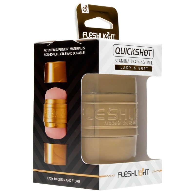 Fleshlight Quickshot Stamina Training Unit - vagina és anál maszturbátor (pink) 158888 termék bemutató kép