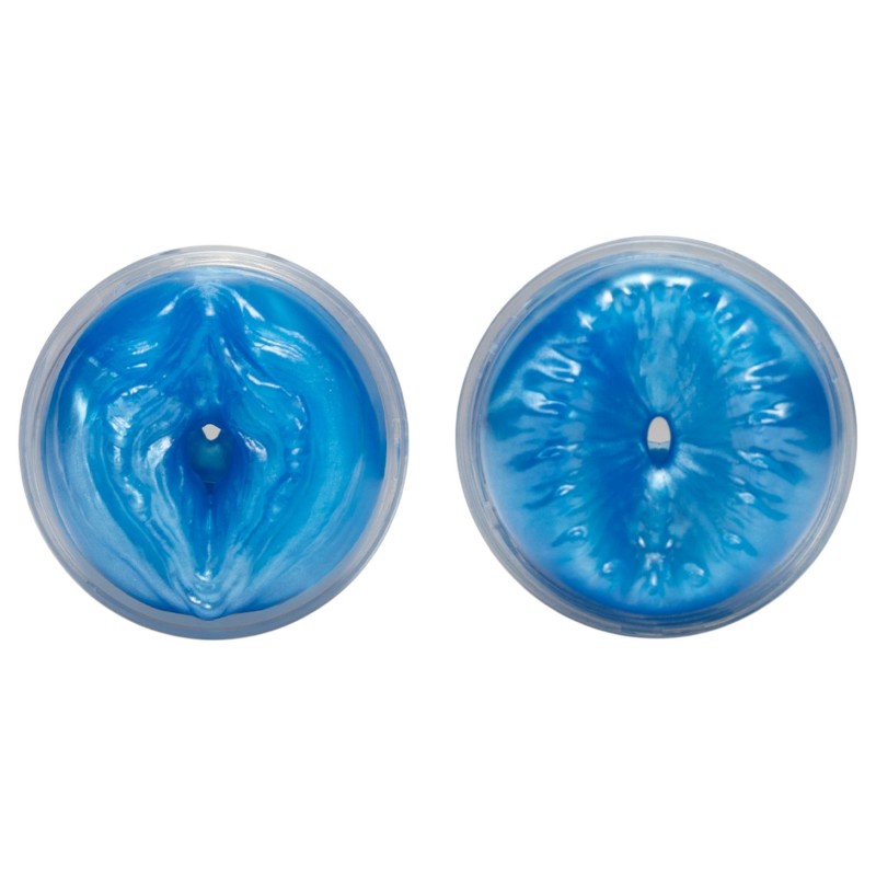 Fleshlight Quickshot Vantage - áttetsző dupla maszturbátor (kék) 145118 termék bemutató kép