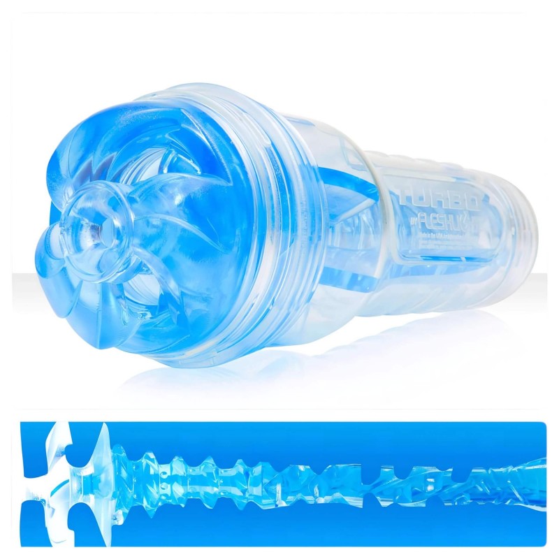 Fleshlight Turbo Thrust - élethű szívó maszturbátor (kék) 161339 termék bemutató kép