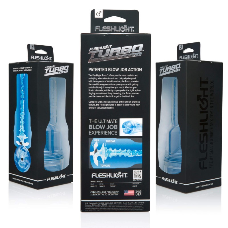 Fleshlight Turbo Thrust - szívó maszturbátor (kék) 45058 termék bemutató kép