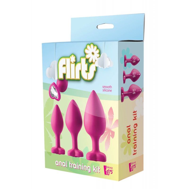 Flirts anal training kit - anál plug szett (3db) - pink 53893 termék bemutató kép