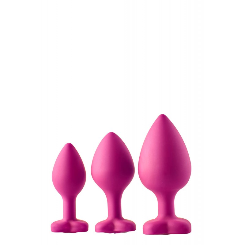 Flirts anal training kit - anál plug szett (3db) - pink 53885 termék bemutató kép
