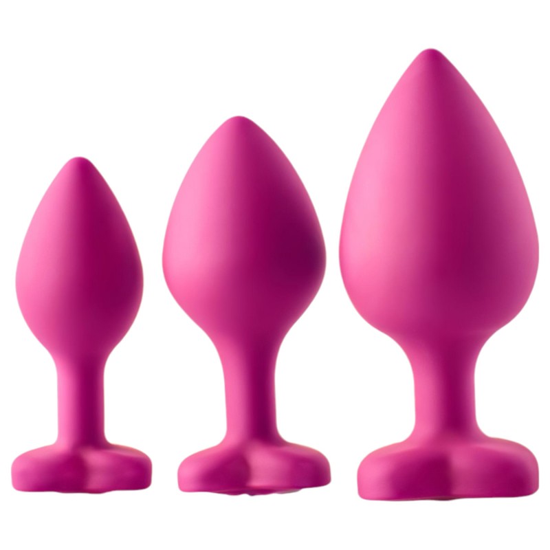 Flirts anal training kit - anál plug szett (3db) - pink 99242 termék bemutató kép