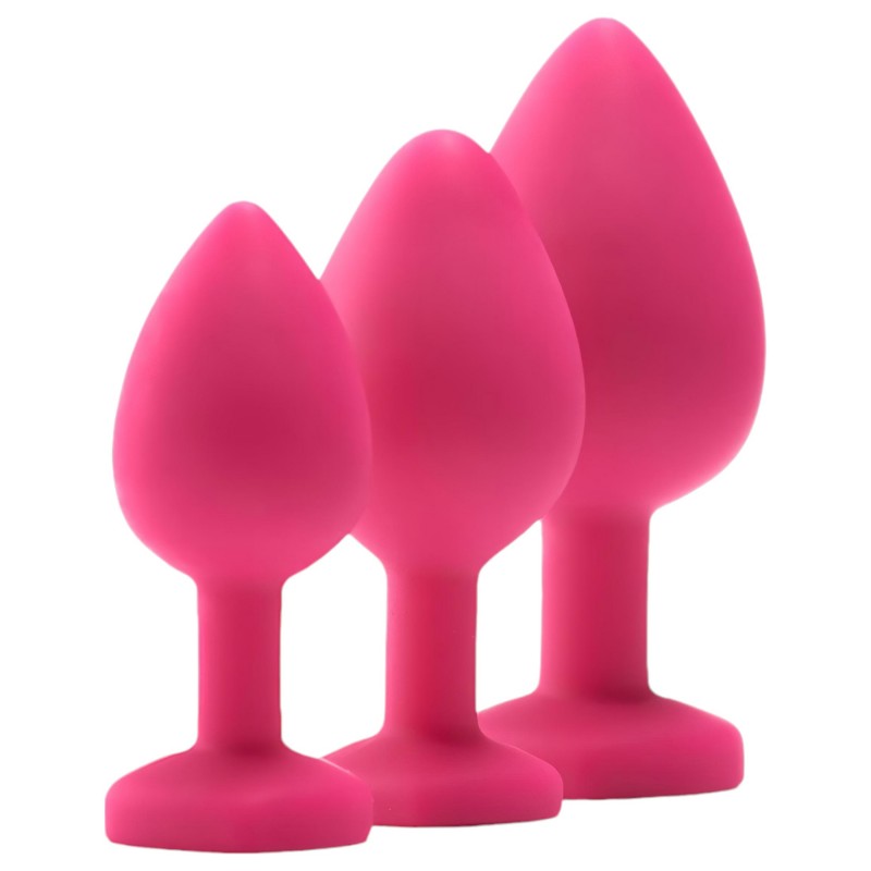 Flirts anal training kit - anál plug szett (3db) - pink 99246 termék bemutató kép