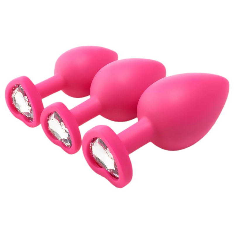 Flirts anal training kit - anál plug szett (3db) - pink 99248 termék bemutató kép