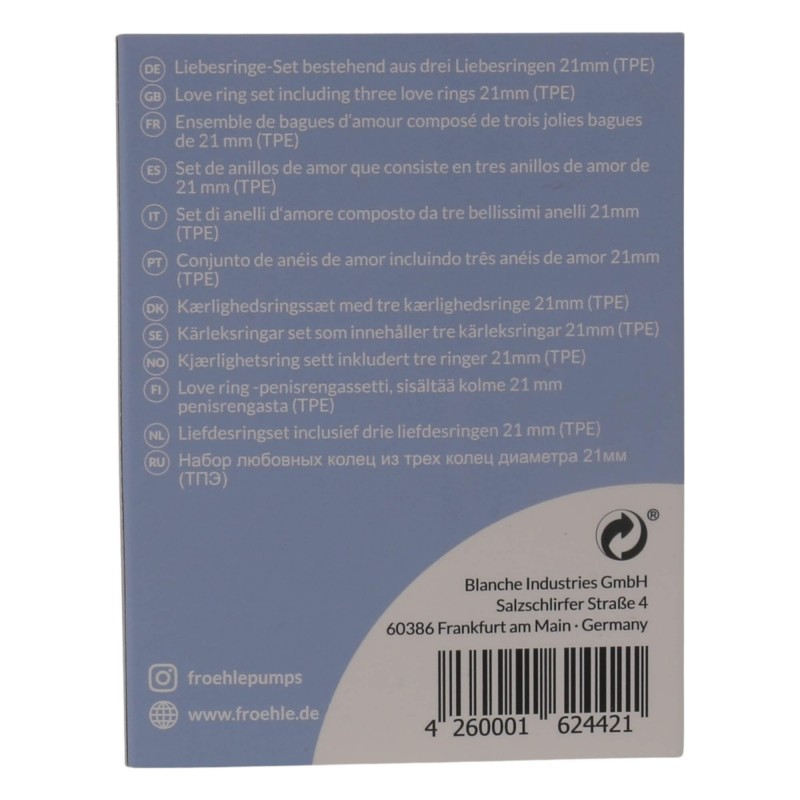 Fröhle LR002 (2,1cm) - orvosi péniszgyűrű szett (3db) 91587 termék bemutató kép