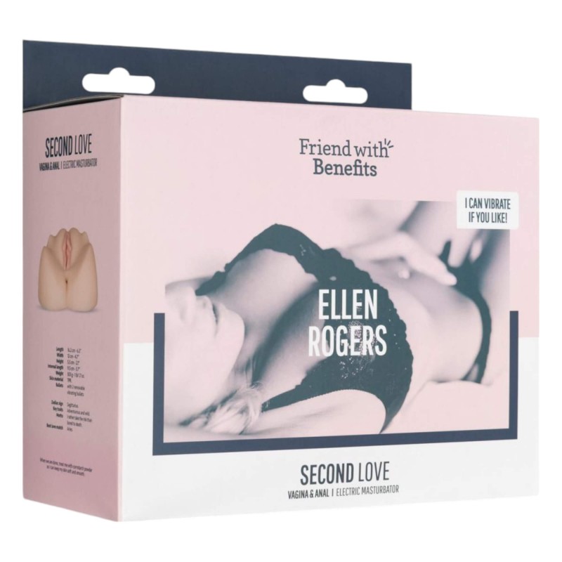 FWB - Ellen Rogers műpunci és popsi vibrátorral (natúr) 96782 termék bemutató kép