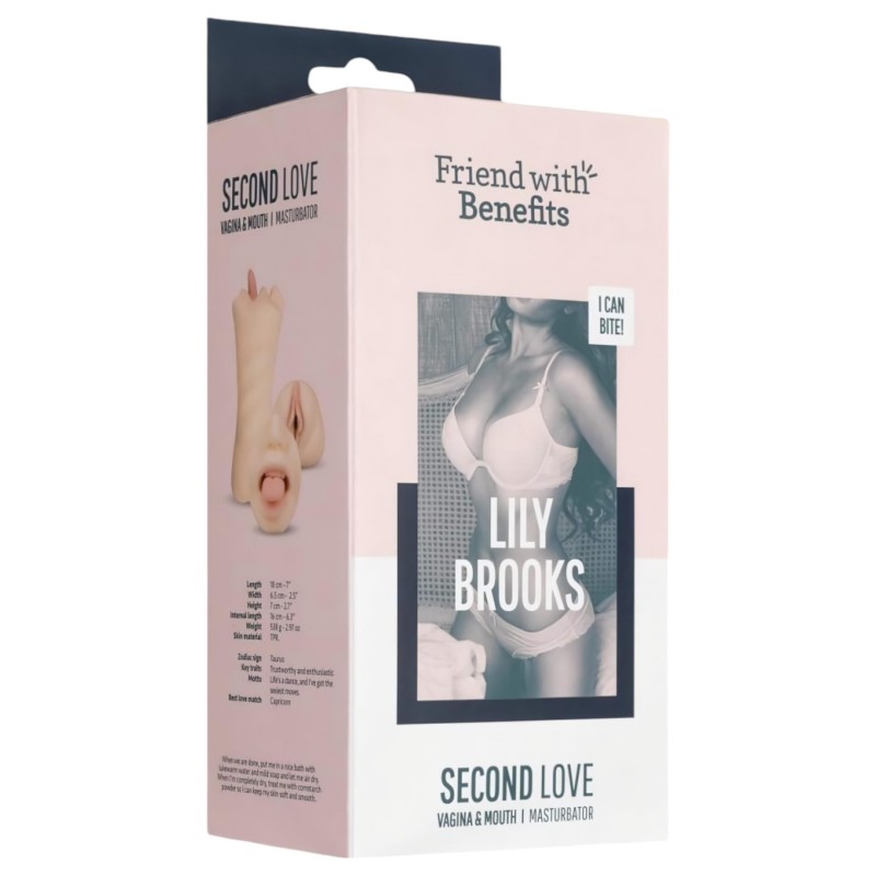 FWB - Lily Brooks 2in1 műszáj és műpunci maszturbátor (testszínű) 162662 termék bemutató kép