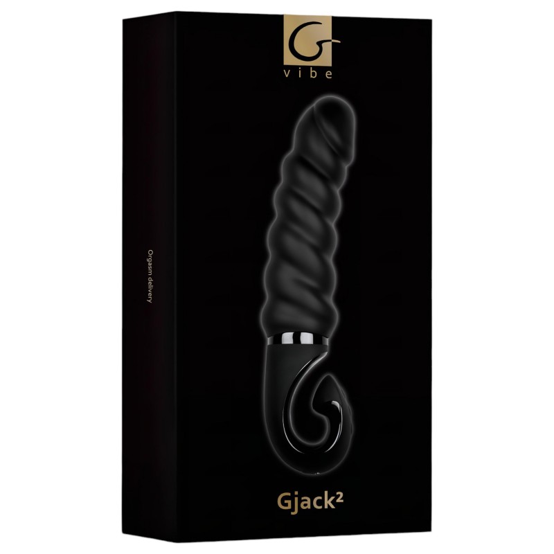 G-Vibe G-jack 2- akkus, vízálló szilikon vibrátor (fekete) 129613 termék bemutató kép