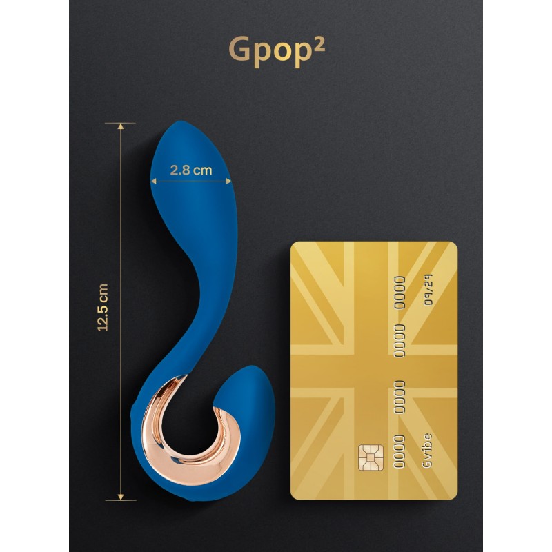 G-Vibe G-Pop 2 - akkus, vízálló G/P-pont vibrátor (kék) 77876 termék bemutató kép