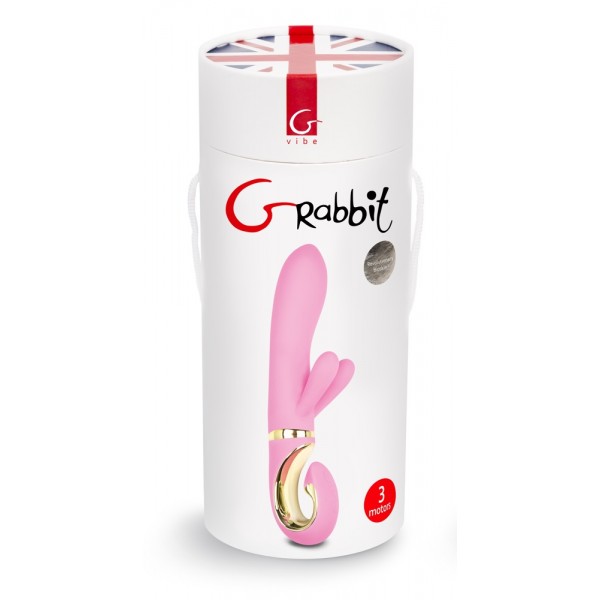 G-Vibe GRabbit - akkus, 3 motoros G-pont vibrátor (pink)