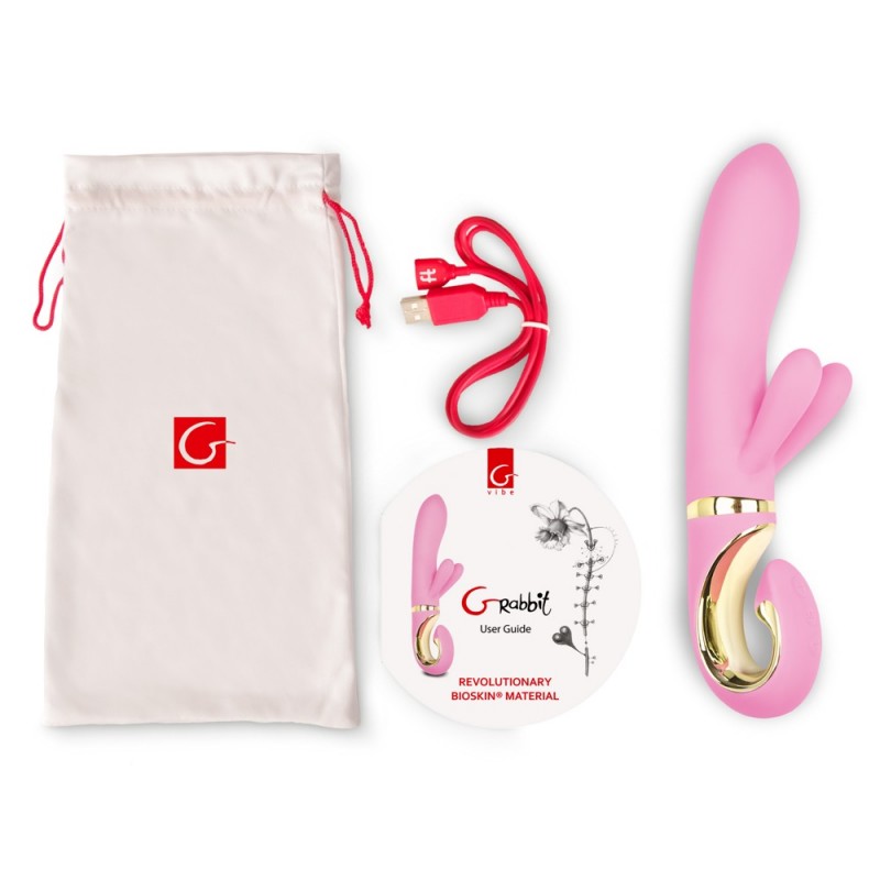 G-Vibe GRabbit - akkus, 3 motoros G-pont vibrátor (pink) 30218 termék bemutató kép