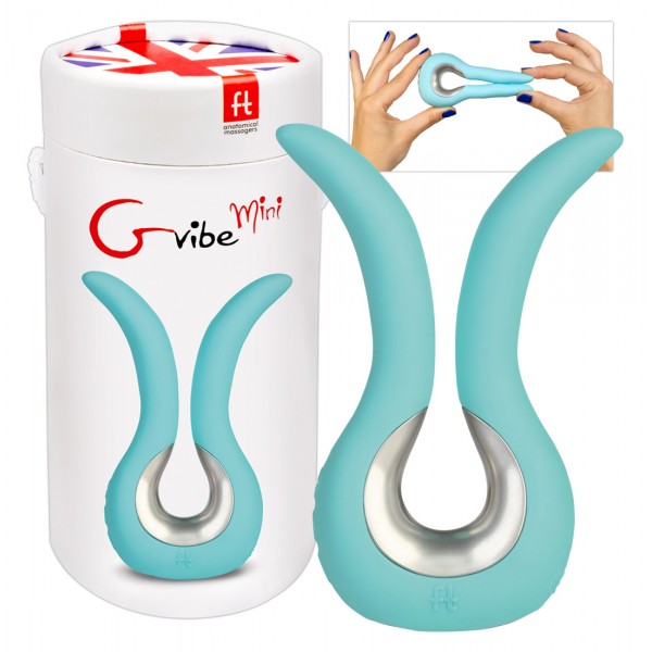 G-vibe Mini - USB-s szilikon vibrátor (menta)