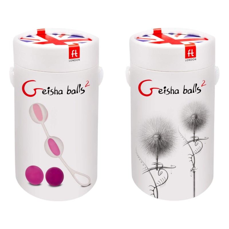 Geisha Balls 2 - variálható gésagolyó szett (pink-fehér) 91744 termék bemutató kép