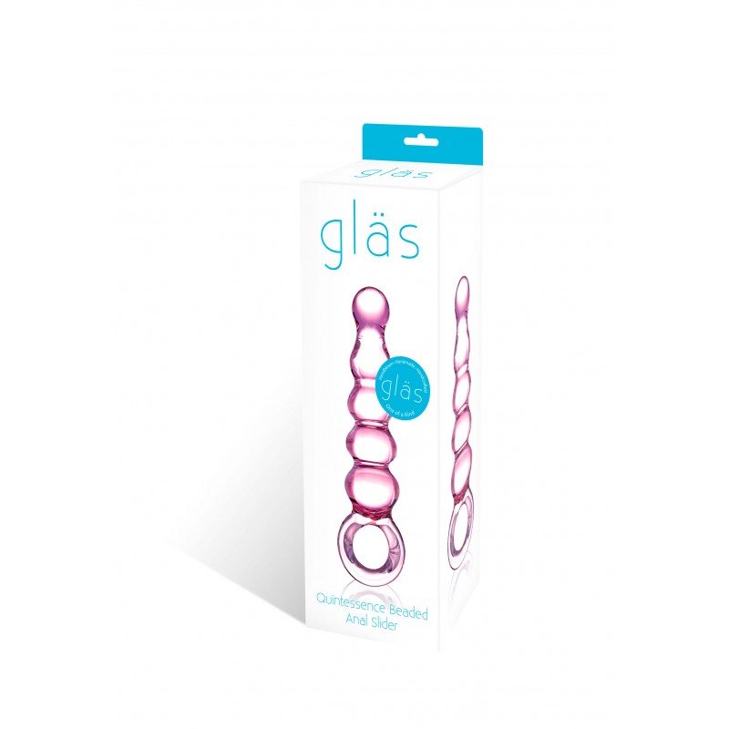 GLAS - üveg anál gyöngysor dildó (pink) 11841 termék bemutató kép