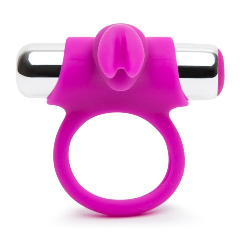 Happyrabbit - akkus, rádiós péniszgyűrű (lila-ezüst) 34763 termék bemutató kép