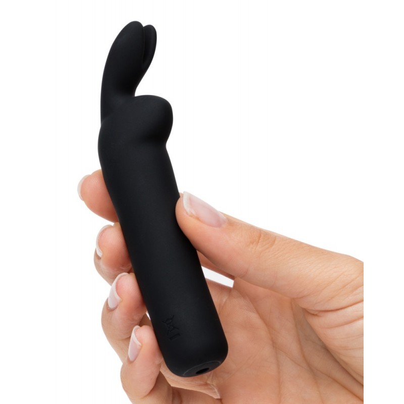 Happyrabbit Bullet - akkus, nyuszis rúdvibrátor (fekete) 64195 termék bemutató kép