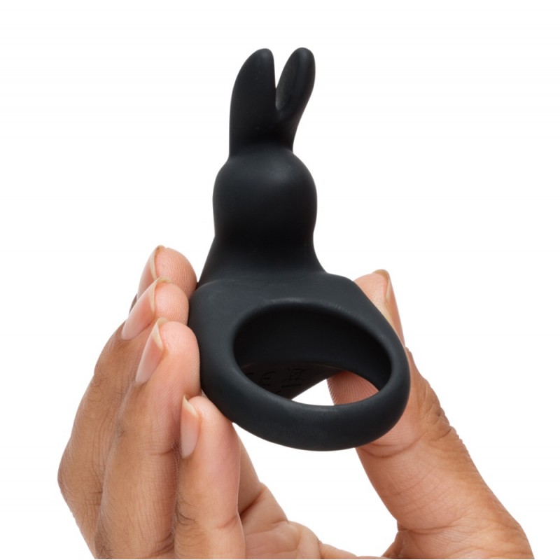 Happyrabbit Cock - akkus vibrációs péniszgyűrű (fekete) 64182 termék bemutató kép