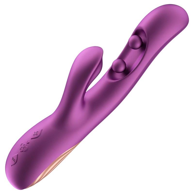 Honey Play Box Gem - app-vezérelt gyöngyös G-pont/csiklóizgató vibrátor (lila) 165360 termék bemutató kép