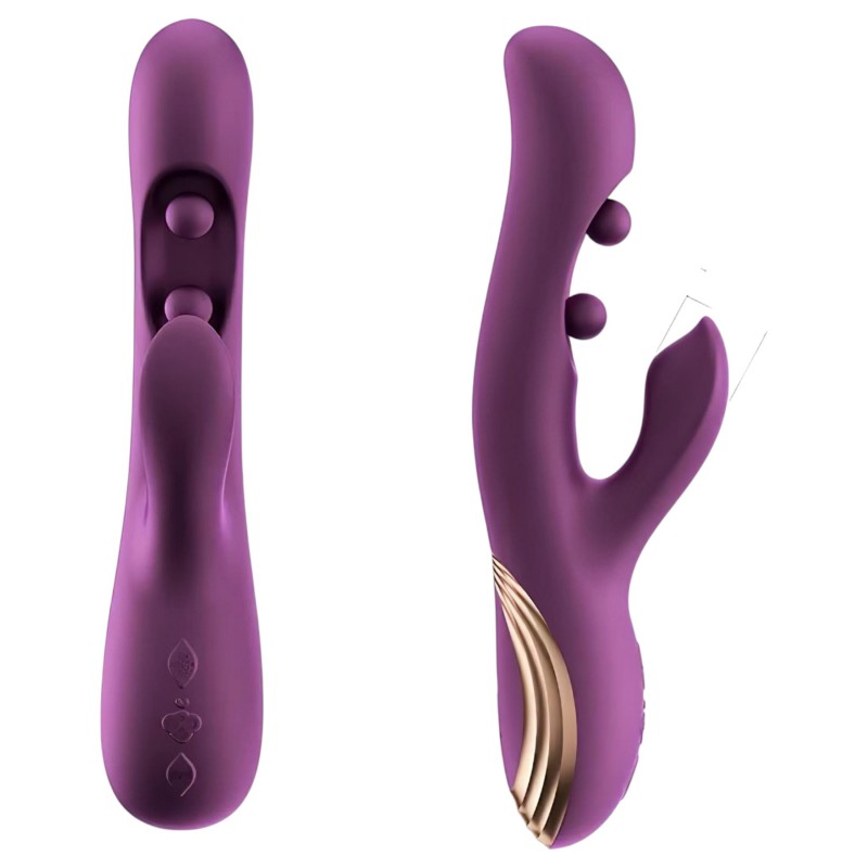 Honey Play Box Gem - app-vezérelt gyöngyös G-pont/csiklóizgató vibrátor (lila) 139186 termék bemutató kép