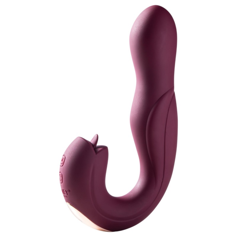 Honey Play Box Joi - forgó, nyelves csiklóizgató és G-pont vibrátor (lila) 154778 termék bemutató kép