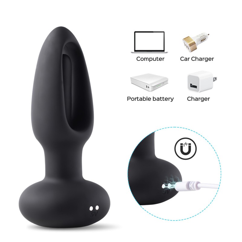 Honey Play Box Snuggy - nyelves anál vibrátor (fekete) 165369 termék bemutató kép