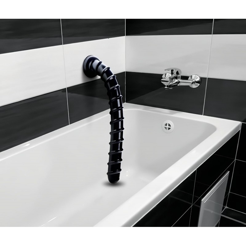 Hosed Swirl Tchick Anal Snake 18 - anál dildó (fekete) 100869 termék bemutató kép