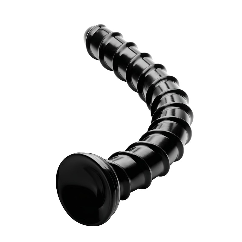 Hosed Swirl Tchick Anal Snake 18 - csavart, extra hosszú anál dildó (fekete) 165039 termék bemutató kép