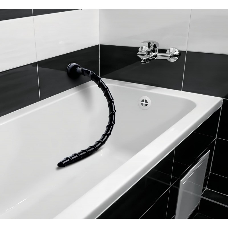 Hosed Swirl Thin Anal Snake 18 - anál dildó (fekete) 100965 termék bemutató kép